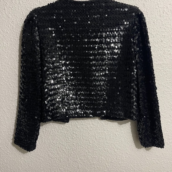 Black sequin caron  jacket - Picture 3 of 3